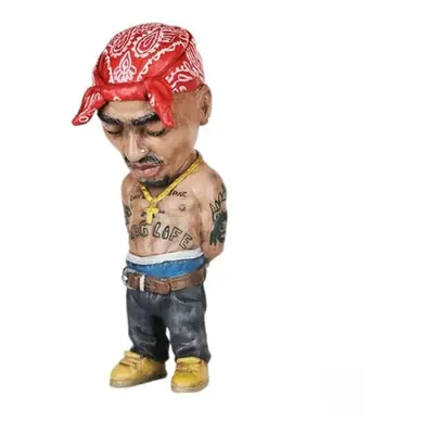 (Red) 2Pac Shakur B.I.G. Notorious Biggie Action Figure Rap Star Figurine Ornament