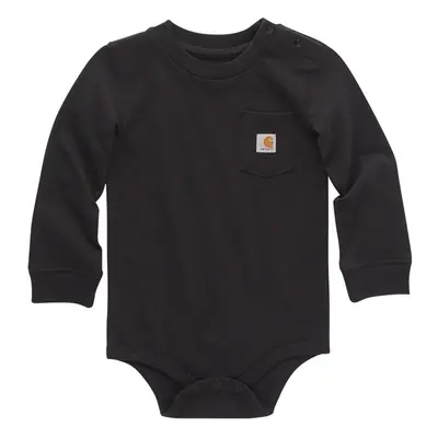 Carhartt Long-Sleeve Pocket Bodysuit Caviar Dark Black Months