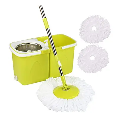 Spin Mop and Bucket Sets - Separate Stackable Buckets with Microfiber Spin Mop Heads Replacement