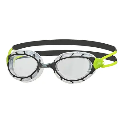 Zoggs Swimming Goggles Predator w/ Anti-Fog Lenses Black/Lime/Clear - One Size