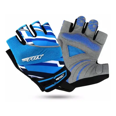 (Blue, M) Cycling Half Finger Bike Gloves Anti-Slip Breathable Shock-absorbing MTB Bicycle Glove