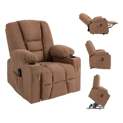 HOMCOM Riser and Recliner Chair w/ Remote, Lift Chair for Elderly, Brown