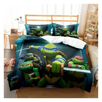 (Style 04, Double(200X200CM/3PCS)) Ninja Dragon Bedding Single Double Duvet Cover UK