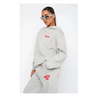 (light grey, M) Women's Long Sleeve Hoodie Sweatshirt and Sweatpants Set Stylish Two-Piece Track