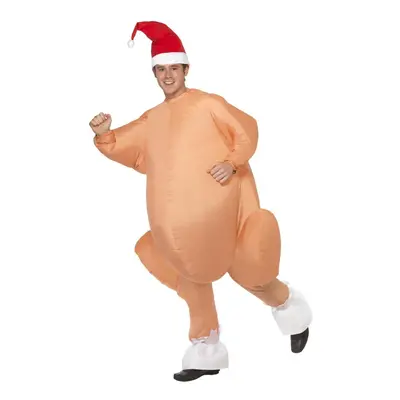 Smiffys Unisex Adult Roast Turkey Christmas Inflatable Costume Set