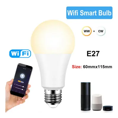 (E27 ) Smart WiFi LED Light Bulbs RGBCW E27 B22 for Alexa