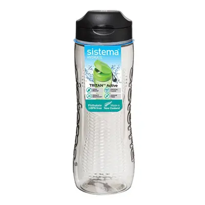 Sistema Hydrate Tritan Active Bottle-800 ml, Black, 8.1 x 7.1 x 23.4 cm