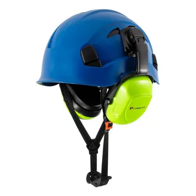 (Blue) Loebuck American Style Construction Work Safety Helmet With Goggles And Noise-reducing In