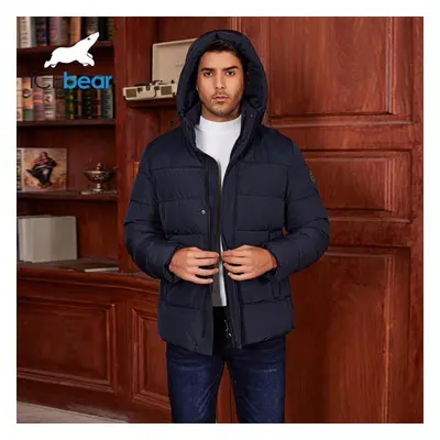 (blue, 48) Icebear Men&apos;s Winter Jacket With Zipper Filling Regular Fashion Padded Men&apos;