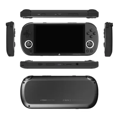 (black, No Card(0 Games)) Smart Pro Handheld Game Console 4.96&apos;&apos; Ips Screen Linux Syst