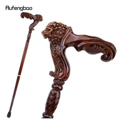 (as the picture) Lion Brown Wooden Fashion Walking Stick Decorative Vampire Cospaly Party Wood W