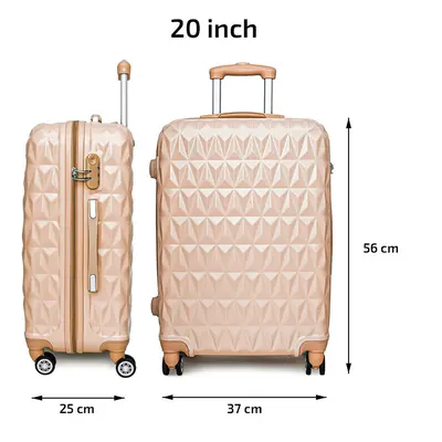 (20'' Suitcase Cabin Carry On Hand Luggage Wheels Hard Shell Travel ABS Case Small) 20'' Suitcas