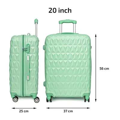 (20'' Suitcase Cabin Carry On Hand Luggage Wheels Hard Shell Travel ABS Case Small) 20'' Suitcas