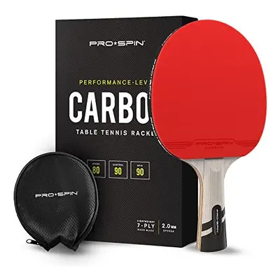 PRO-SPIN Table Tennis Bat With Pro Carbon Fibre Technology for Increased Control, Spin & Power |