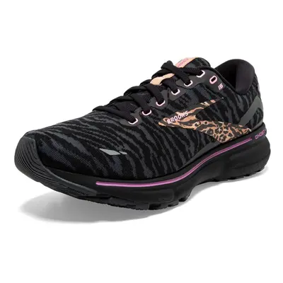 Brooks Women's Ghost Neutral Running Shoe - Black/Spring Crocus/Sunburn - Medium