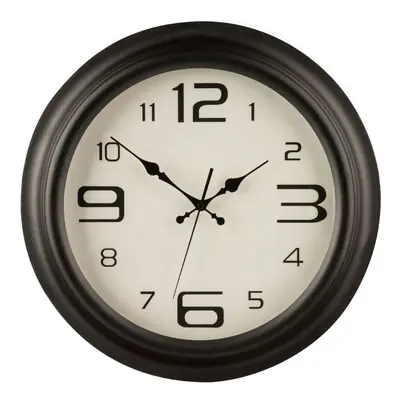 Old World Style Wall Clock, Metal, Black