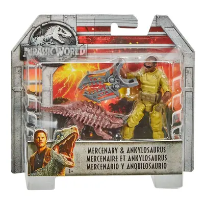 JURASSIC WORLD BASIC FIGURE Mercenary & Ankylosaurus