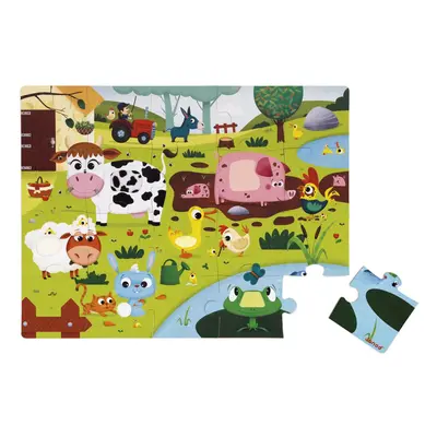 Janod J02772 Tactile Puzzle, Farm Animals, Pieces