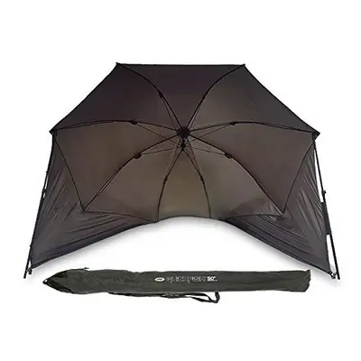 DNA Leisure 50" Waterproof Brolly Umbrella Carp Coarse Fishing Day Shelter with Storm Sides and 