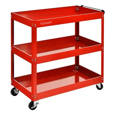 Tool Storage Heavy Duty Garage Trolley Workshop DIY Tier Wheel Cart Shelf