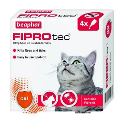 Beaphar FIPROtec Spot-On Solution for Ticks & Fleas (Cat, mg, pcs)