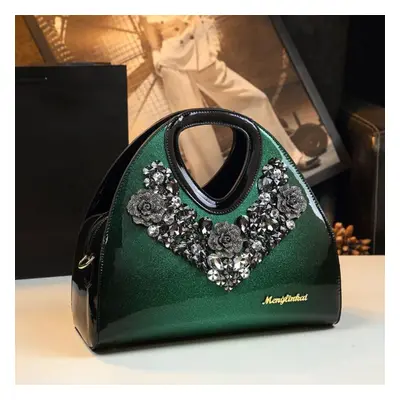 (green) New Temperament Fashion Western Messenger Bag