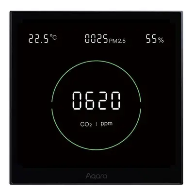 (black) Aqara S1 Air Quality Monitor Panel Omni Directional Air Co2 Pm2.5 Temperature Humidity M