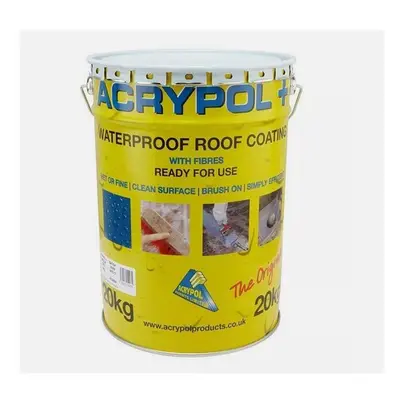 Acrypol Flat Waterproof Roof Protection Coating With Fibres Black 20kg