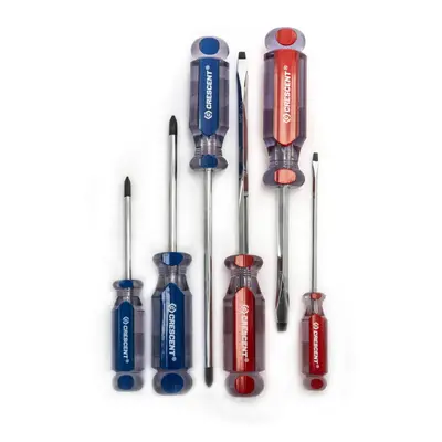 crescent cPS6PcSET Pc PhillipsASlotted Acetate Screwdriver Set