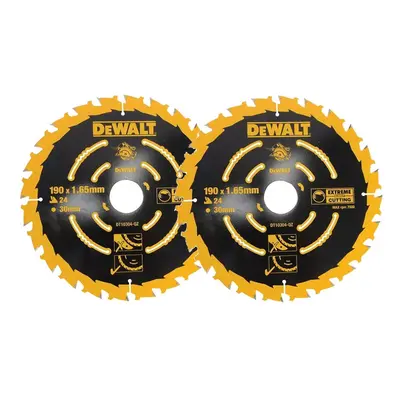 2 x Dewalt DT10304 Corded Circular Saw Blades x 30mm x Tooth Extreme