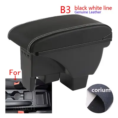 (B3 White line Corium) For Volkswagen Polo Armrest box For VW Polo Car Armrest 2021