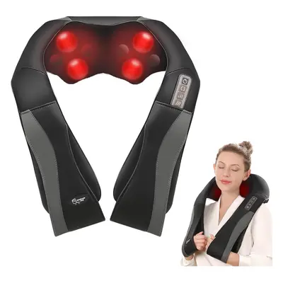 Back and Shoulder Neck Massager, Shiatsu Shoulder Massager with Heat, Deep Tissue Shiatsu 3D Kne