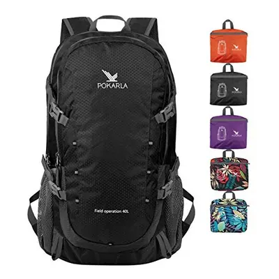 POKARLA 40L Lightweight Packable Backpack Hiking Daypack Walking Rucksack Foldable Camping Sport