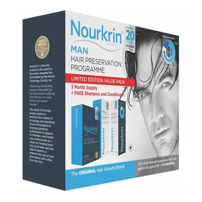 Nourkrin Man Value Pack Tablets, Shampoo and Conditioner