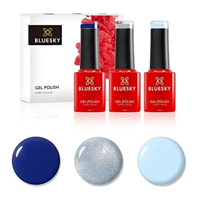 Gel Nail Polish Set, Bestselling Blues, Navy Seals A024, Creekside 80596, Prince Charming Ch05, 