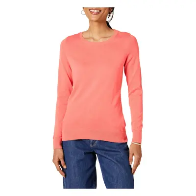 Amazon Essentials Women's Long-Sleeve Lightweight Crewneck Sweater Available in Plus Size Coral 