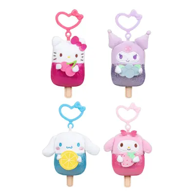 Hello Kitty and Friends 4-Pack Popsicle Clip-On Plush Featuring Hello Kitty Kuromi My Melody and