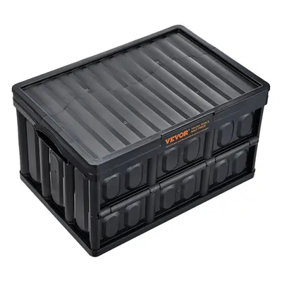 VEVOR Collapsible Storage Bins with Lids Folding Stackable Containers 45L 3-Pack