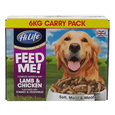 HiLife FEED ME! - Complete Dry Dog Food - Lamb Chicken Tomato Vegetables - Soft, Moist & Meaty, 