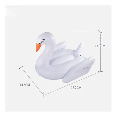 (White) Adult Largesized Inflatable Toy Swan Flamingo Float Swimming Circle