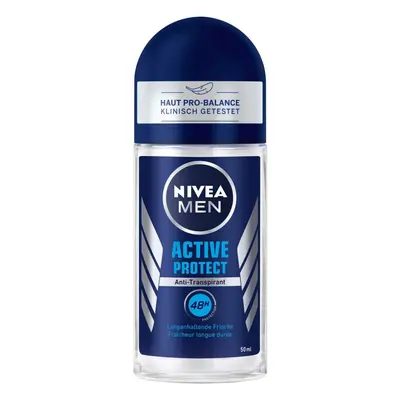 Nivea Men Active Protect Roll-On Deodorant, Antiperspirant Roll-On for a Fresh Skin Feel, Deodor