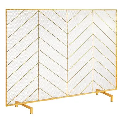 Vevor BLMJSJY3545IAWNY0V0 38.6 x 29.8 in. Fireplace Screen Single Panel, Gold