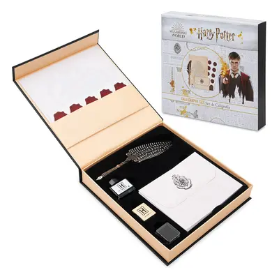 Calligraphy Set, Quill Fountain Pen Ink Set with Paper Envelopes Bottle Ink and Stamp Writing Se