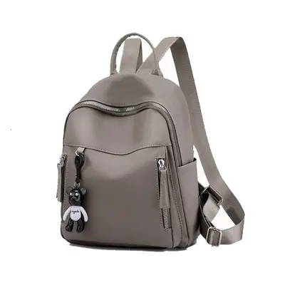 (Grey) Large Capacity Backpack 35L Simple Style Durable Outdoors Waterproof Women Laptop Bag For