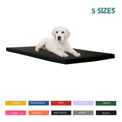 (Black, XX-Large [120x75x5]) Dog Bed Cage Crate Mats Cat Bed Mattress Water Resistant 5cm thick