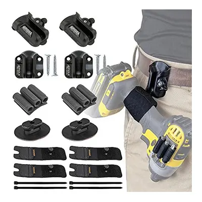 Spider Tool Holster - Pro Tool Kit - Belt Holster Clip + Tool Docking Stations for organizing, S