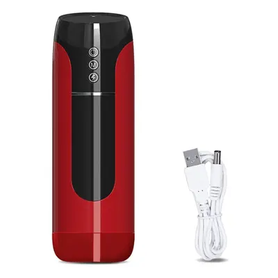 (red) Ipx7 Automatic Telescopic Male Masturbator Vibration Blowjob Machine Masturbation Cup Sex 