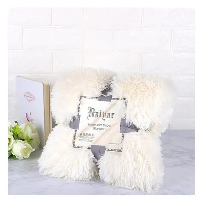 (beige, L) Super Soft Blankets For Beds Shaggy Faux Fur Blanket Ultra Plush Decorative Blanket