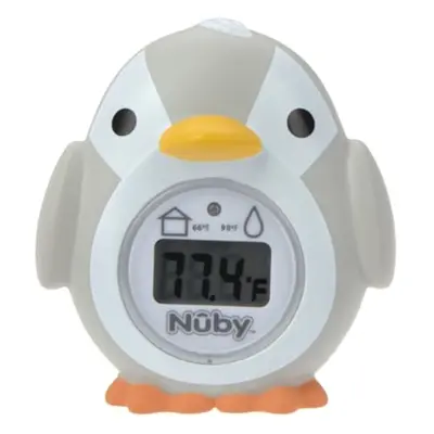 Nuby - Penguin shaped baby bath Digital thermometer - Easy to read screen - BPA free - Gray - Su