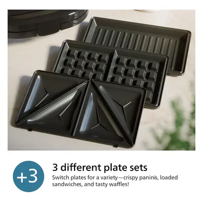 Series Sandwich Maker - Plate Sets for Paninis, Sandwiches, and Waffles. Nonstick Grill Plates. 